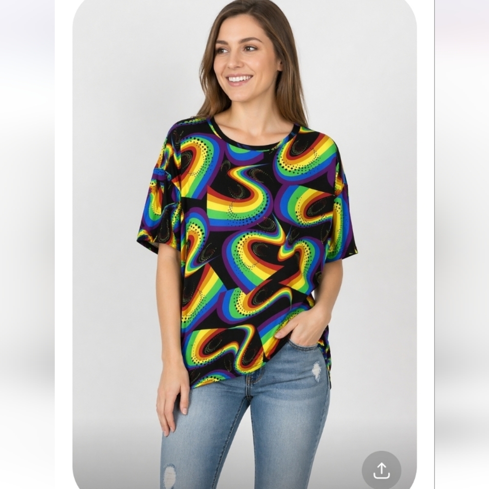 LULAROE PRIDE RAINBOW LGBT IRMA XXS